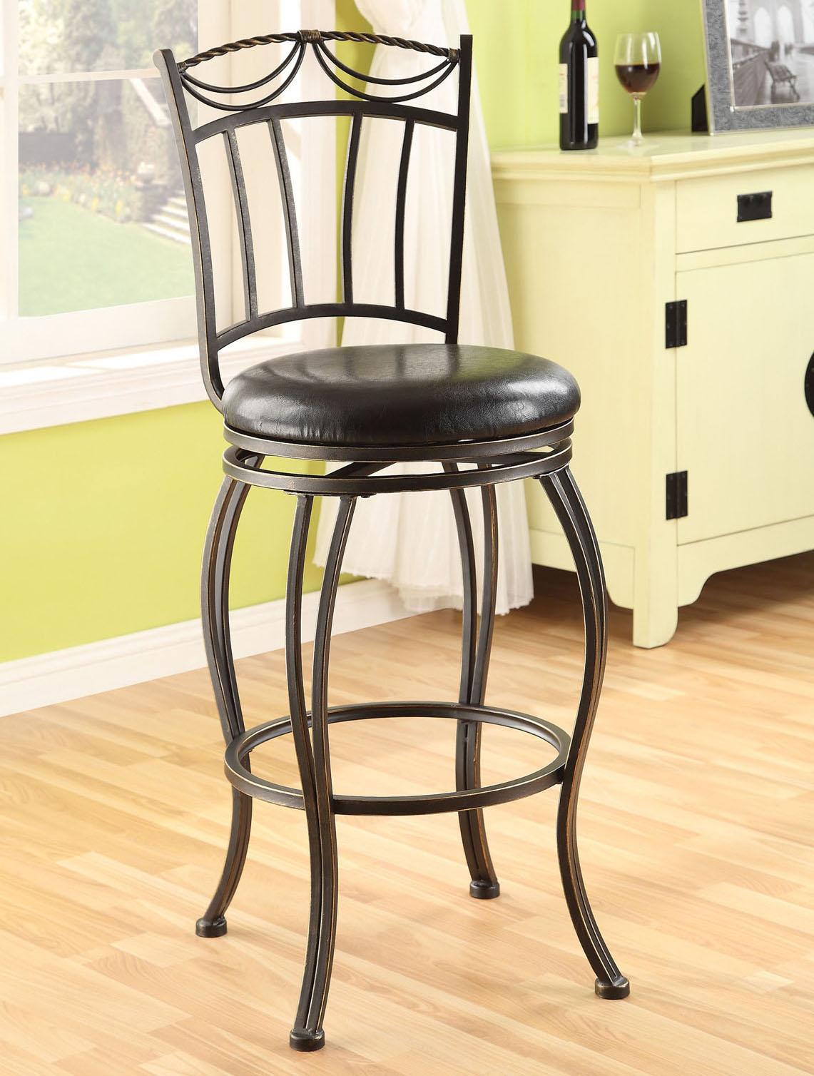 Acme Furniture Tavio 96045 Traditional Swivel Bar Chair with